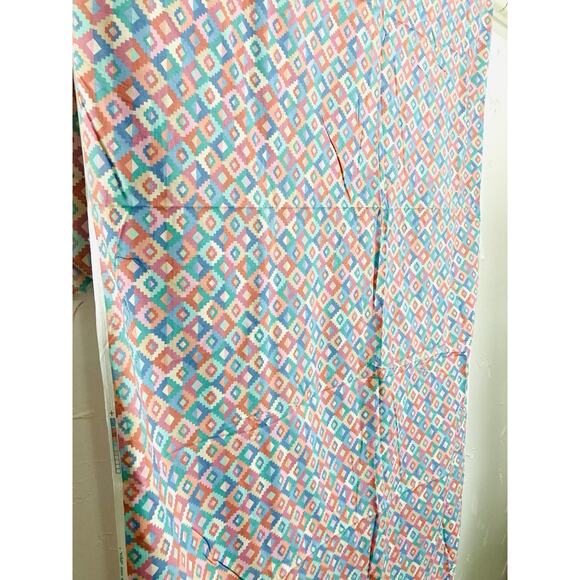 Cranston Print Works Fabric VIP Southwest Design Pink Blue Green Geometric 3yds - Picture 7 of 10